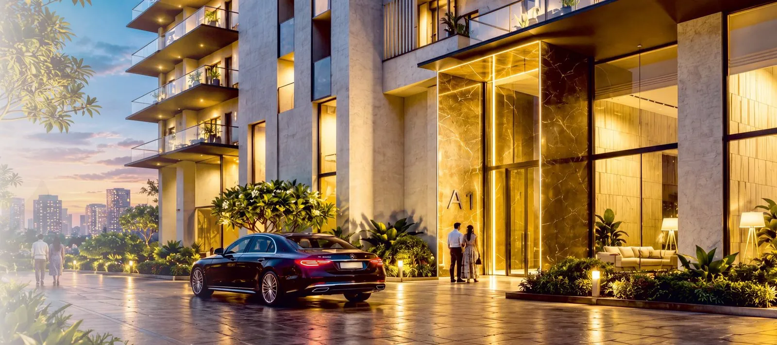Facade of Wave Veridia Heights, Wave City Ghaziabad